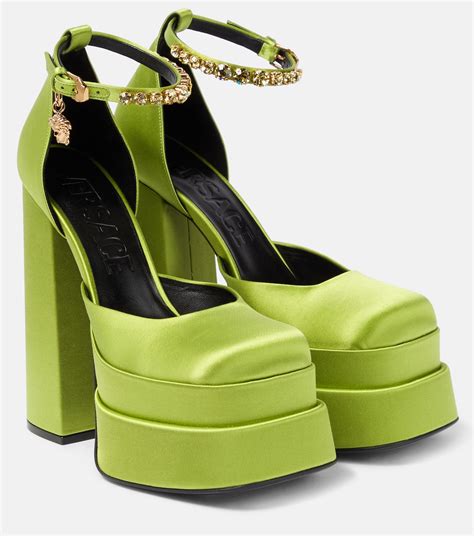 versace medusa heels green|Versace Medusa aevitas pumps.